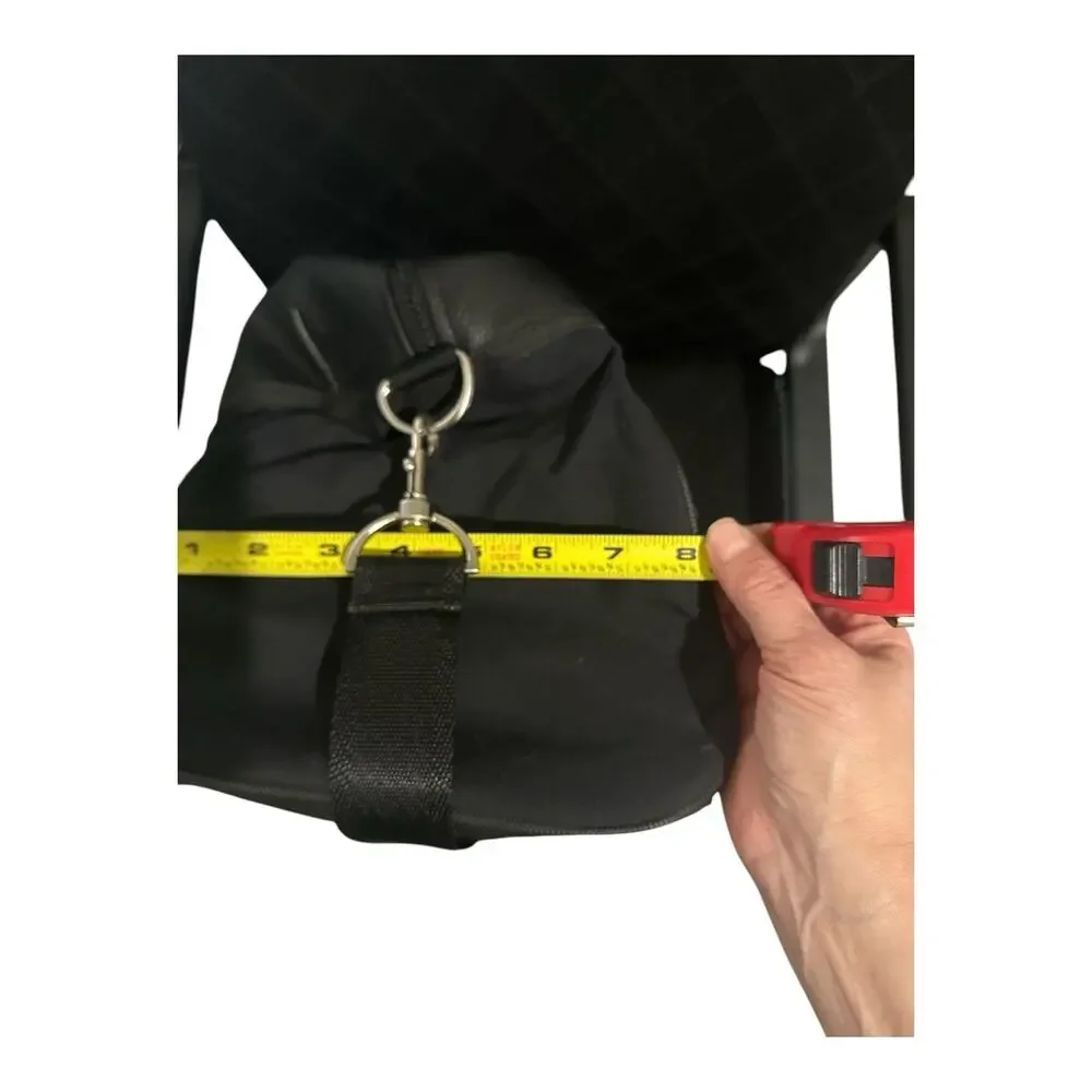 Lacoste Vintage Black Duffel Bag Gym Travel Weekender